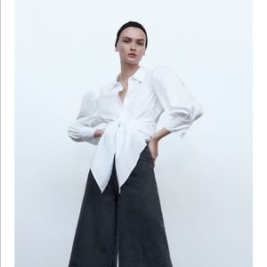 Zara poplin blouse